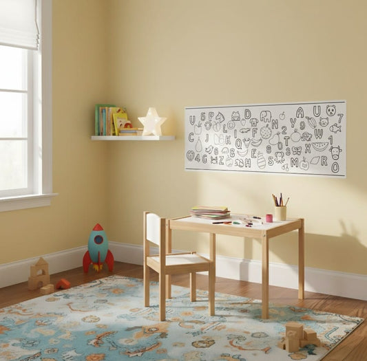 𝐊𝐢𝐝𝐬 𝐒𝐭𝐢𝐜𝐤𝐲 𝐋𝐞𝐚𝐫𝐧𝐢𝐧𝐠 𝐒𝐡𝐞𝐞𝐭 - 𝐑𝐞𝐦𝐨𝐯𝐚𝐛𝐥𝐞 & 𝐖𝐚𝐥𝐥 𝐟𝐫𝐢𝐞𝐧𝐝𝐥𝐲