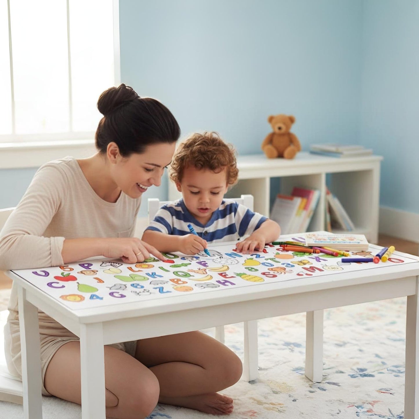 𝐊𝐢𝐝𝐬 𝐒𝐭𝐢𝐜𝐤𝐲 𝐋𝐞𝐚𝐫𝐧𝐢𝐧𝐠 𝐒𝐡𝐞𝐞𝐭 - 𝐑𝐞𝐦𝐨𝐯𝐚𝐛𝐥𝐞 & 𝐖𝐚𝐥𝐥 𝐟𝐫𝐢𝐞𝐧𝐝𝐥𝐲